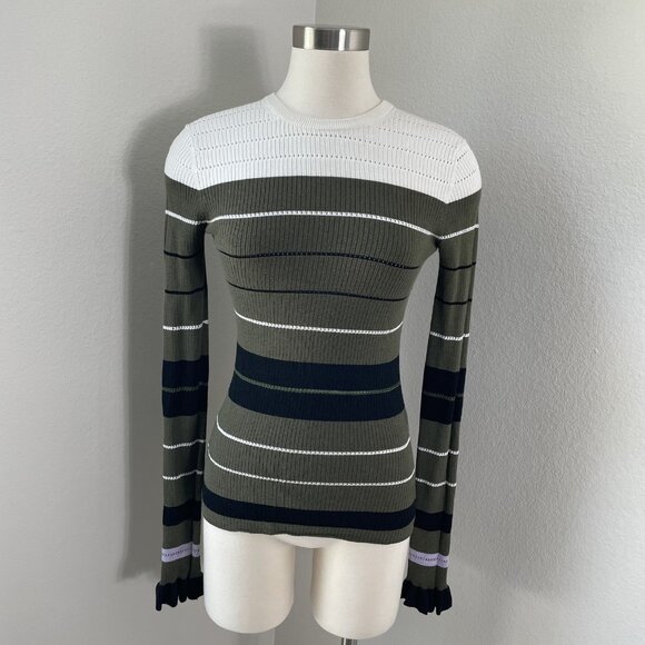 Opening Ceremony Sweater Womens XS Striped Knit Long Sleeve Pullover - Picture 1 of 10